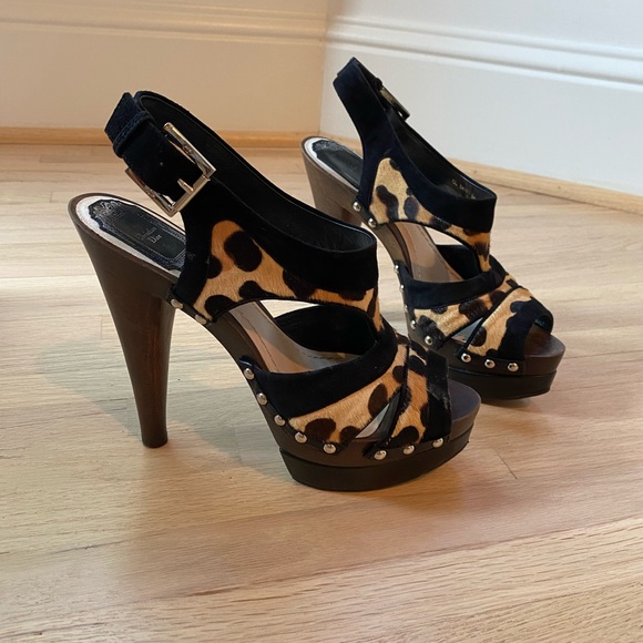 Dior leopard sandal heel size 6.5 great condition - Picture 2 of 7